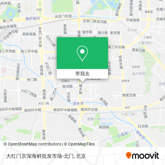 大红门京深海鲜批发市场-北门地图