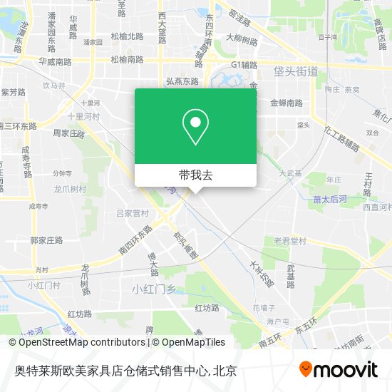 奥特莱斯欧美家具店仓储式销售中心地图