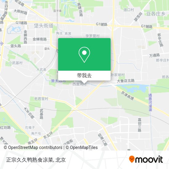 正宗久久鸭熟食凉菜地图
