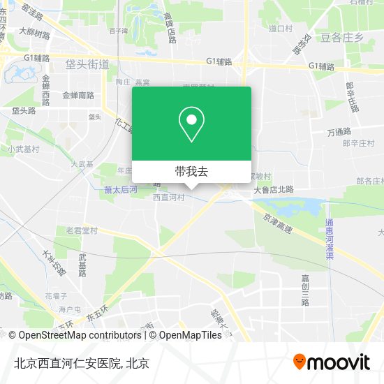 北京西直河仁安医院地图