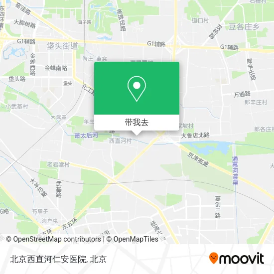 北京西直河仁安医院地图