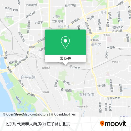北京时代康泰大药房(刘庄子路)地图