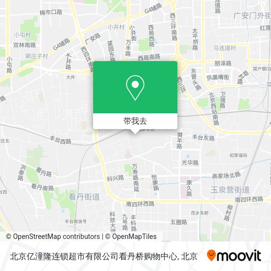 北京亿潼隆连锁超市有限公司看丹桥购物中心地图