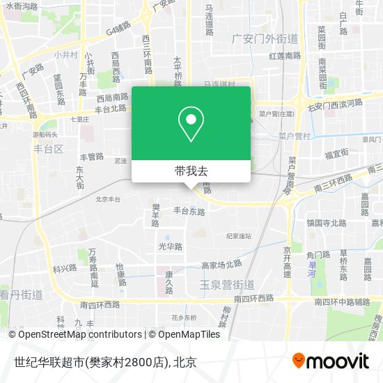 世纪华联超市(樊家村2800店)地图