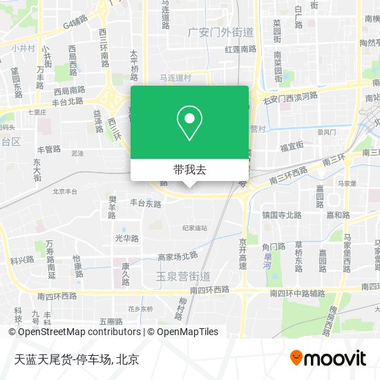 天蓝天尾货-停车场地图