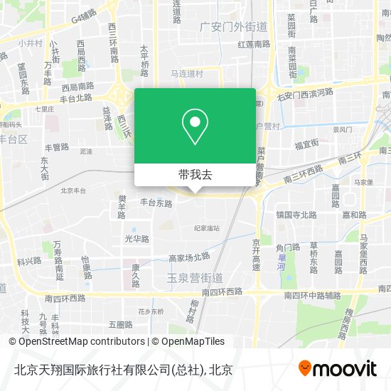 北京天翔国际旅行社有限公司(总社)地图