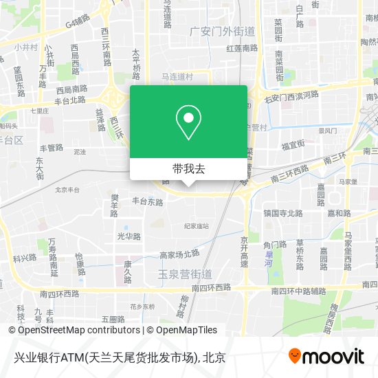 兴业银行ATM(天兰天尾货批发市场)地图
