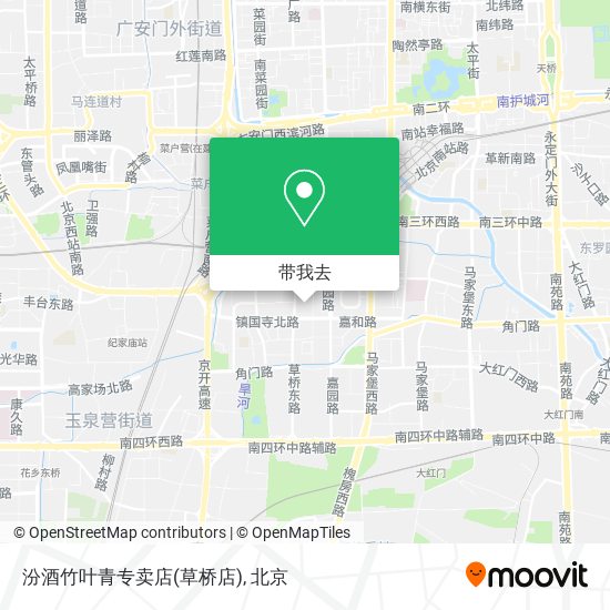 汾酒竹叶青专卖店(草桥店)地图