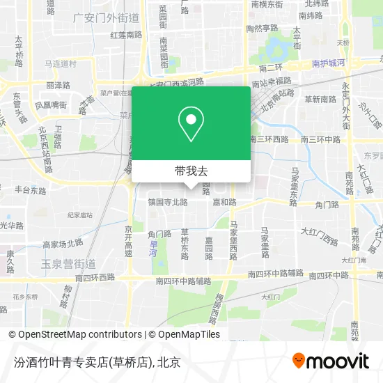 汾酒竹叶青专卖店(草桥店)地图