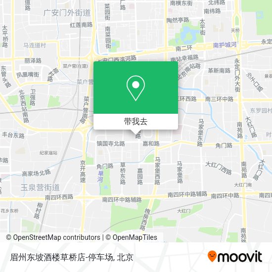 眉州东坡酒楼草桥店-停车场地图