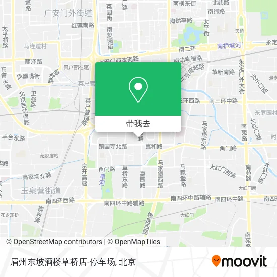 眉州东坡酒楼草桥店-停车场地图