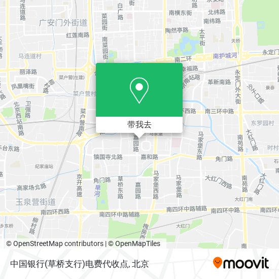 中国银行(草桥支行)电费代收点地图