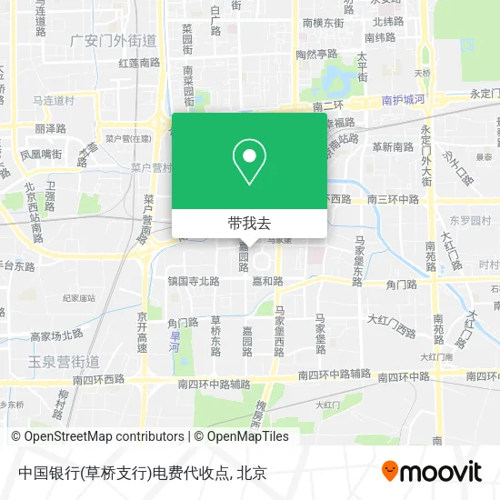 中国银行(草桥支行)电费代收点地图