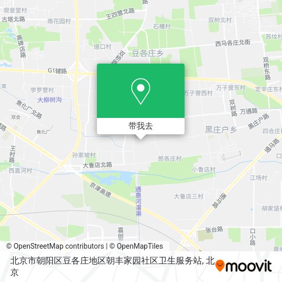 北京市朝阳区豆各庄地区朝丰家园社区卫生服务站地图