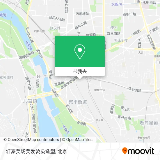 轩豪美场美发烫染造型地图