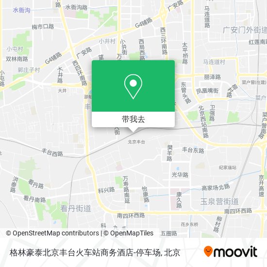 格林豪泰北京丰台火车站商务酒店-停车场地图