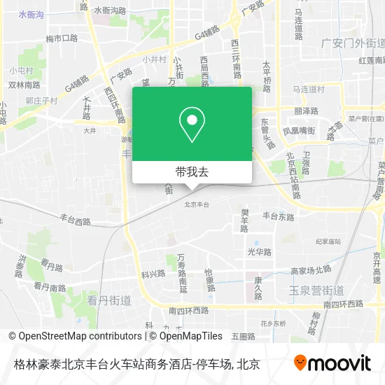 格林豪泰北京丰台火车站商务酒店-停车场地图