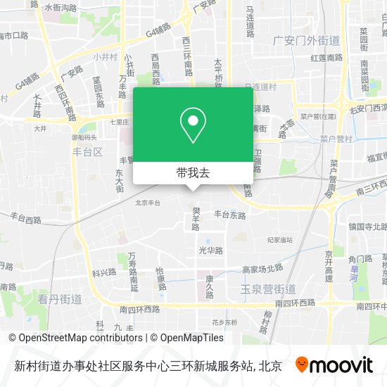 新村街道办事处社区服务中心三环新城服务站地图