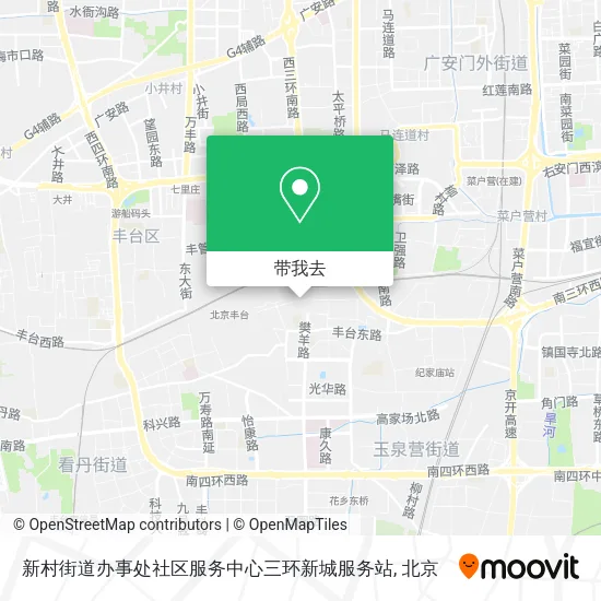 新村街道办事处社区服务中心三环新城服务站地图