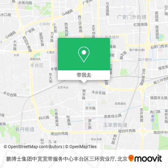 鹏博士集团中宽宽带服务中心丰台区三环营业厅地图