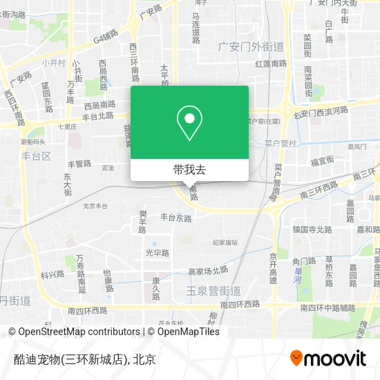 酷迪宠物(三环新城店)地图