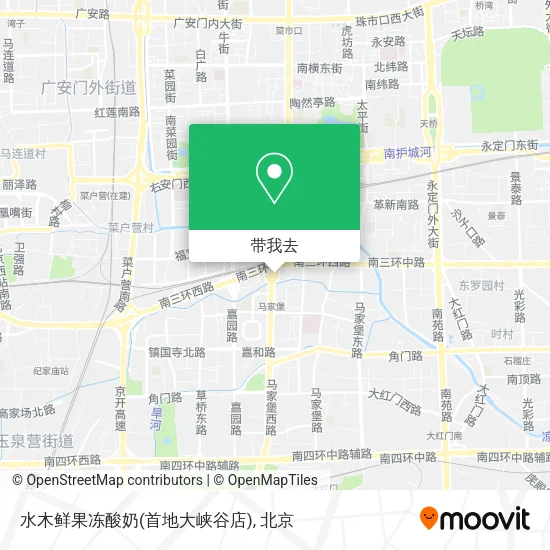 水木鲜果冻酸奶(首地大峡谷店)地图