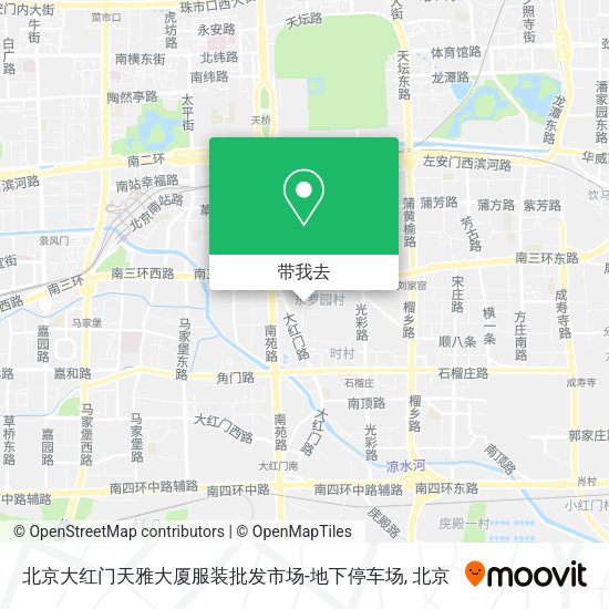 北京大红门天雅大厦服装批发市场-地下停车场地图