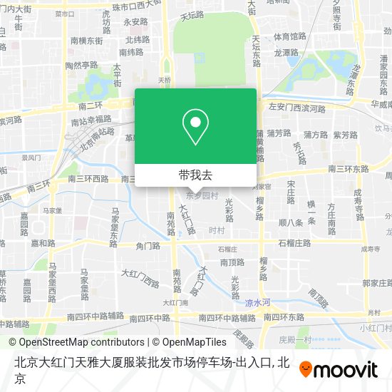 北京大红门天雅大厦服装批发市场停车场-出入口地图