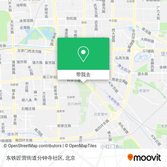 东铁匠营街道分钟寺社区地图
