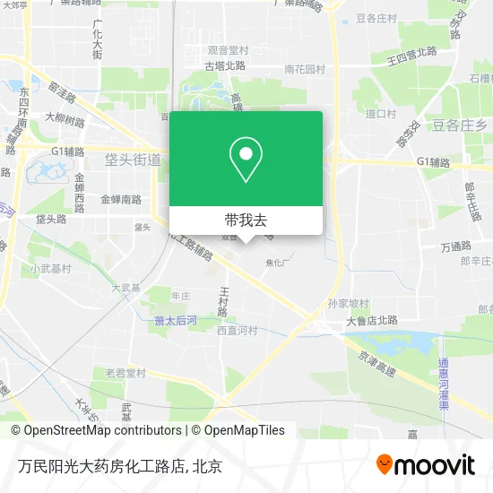 万民阳光大药房化工路店地图