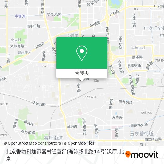 北京香坊利通讯器材经营部(游泳场北路14号)沃厅地图