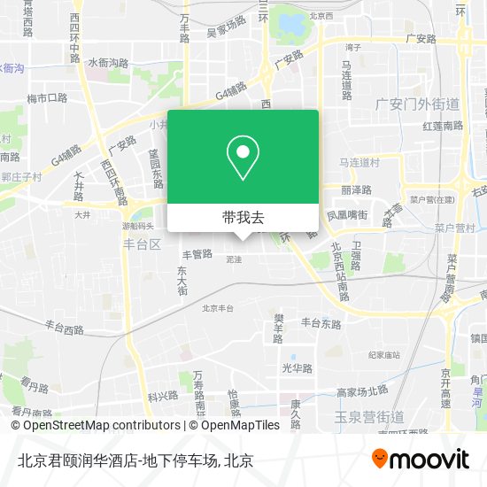 北京君颐润华酒店-地下停车场地图