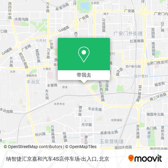 纳智捷汇京嘉和汽车4S店停车场-出入口地图