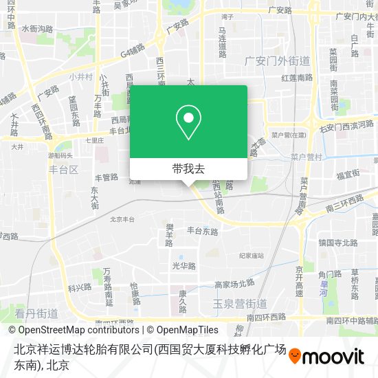 北京祥运博达轮胎有限公司(西国贸大厦科技孵化广场东南)地图