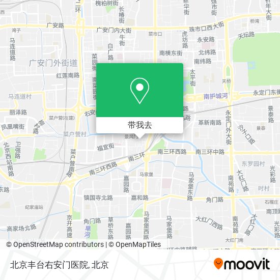 北京丰台右安门医院地图