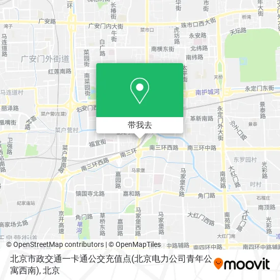 北京市政交通一卡通公交充值点(北京电力公司青年公寓西南)地图