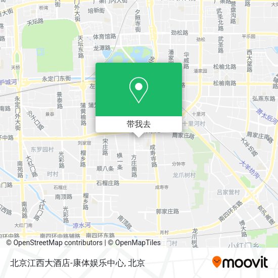 北京江西大酒店-康体娱乐中心地图