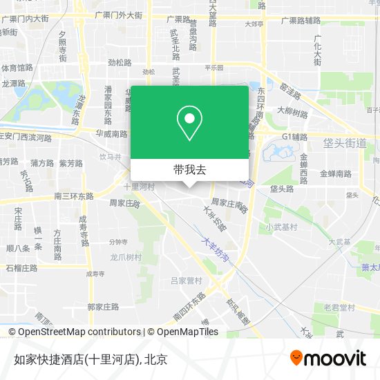 如家快捷酒店(十里河店)地图