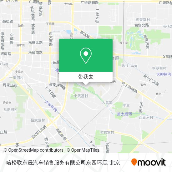 哈松联东晟汽车销售服务有限公司东四环店地图