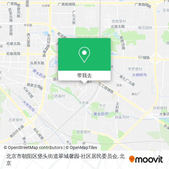 北京市朝阳区垡头街道翠城馨园-社区居民委员会地图