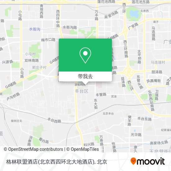 格林联盟酒店(北京西四环北大地酒店)地图