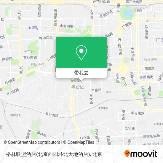 格林联盟酒店(北京西四环北大地酒店)地图