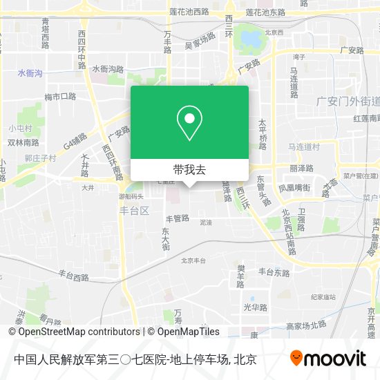 中国人民解放军第三〇七医院-地上停车场地图