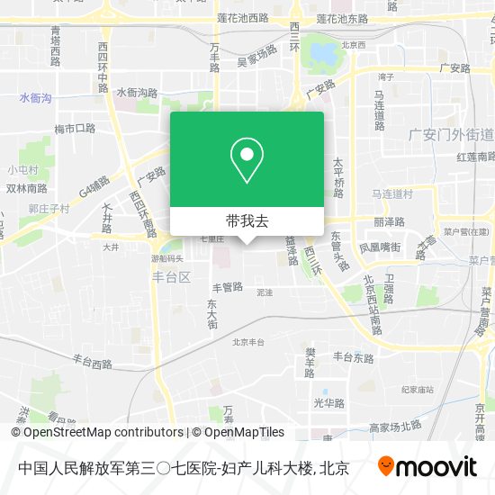 中国人民解放军第三〇七医院-妇产儿科大楼地图