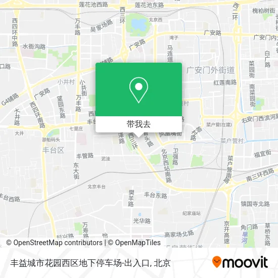 丰益城市花园西区地下停车场-出入口地图