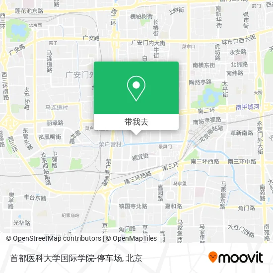首都医科大学国际学院-停车场地图