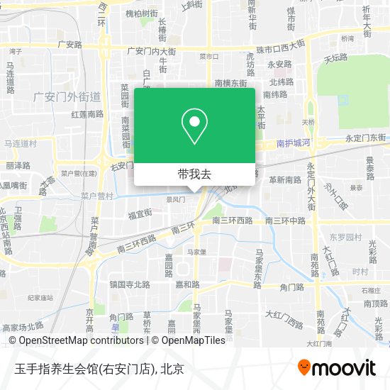 玉手指养生会馆(右安门店)地图