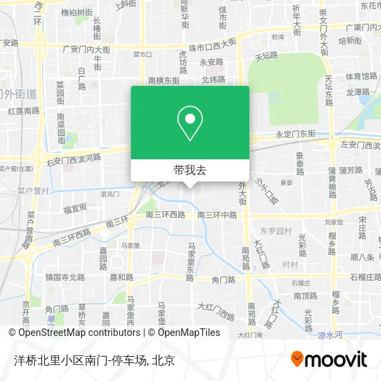 洋桥北里小区南门-停车场地图