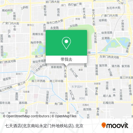 七天酒店(北京南站永定门外地铁站店)地图