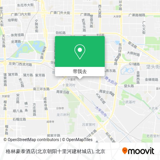 格林豪泰酒店(北京朝阳十里河建材城店)地图